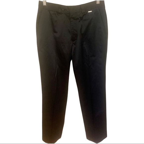 VERSACE Vintage Satin High Waist Black Pants - Picture 15 of 16